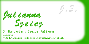 julianna szeicz business card
